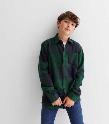Jack & Jones Junior Dark Green Check Shirt