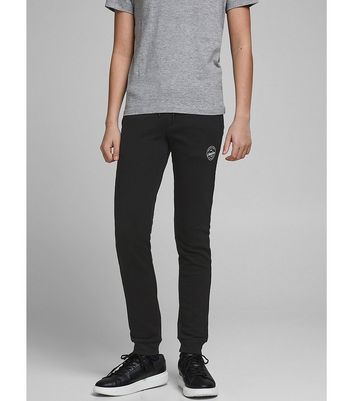Jack & Jones Junior Black Logo Joggers