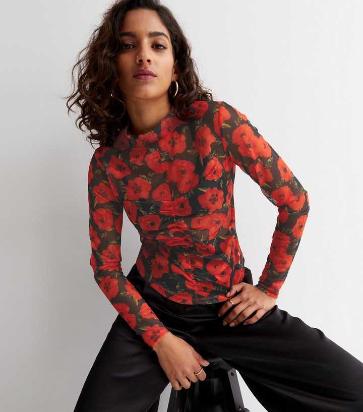 floral long sleeve t shirt