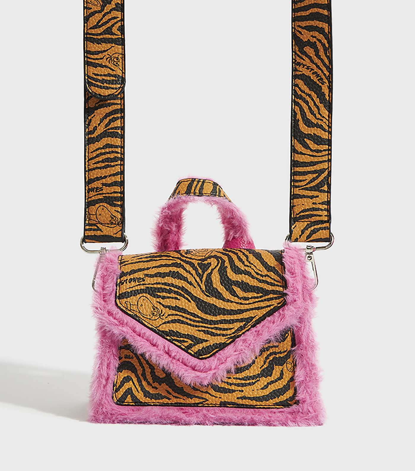 Skinnydip Multicoloured Flintstone Dino Tiger Print Cross Body Bag Image 5