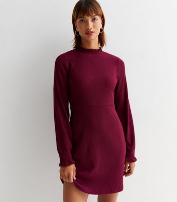 New look hot sale maroon dress