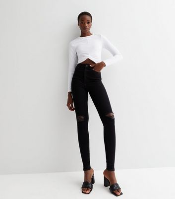 Black ripped store skinny jeans tall