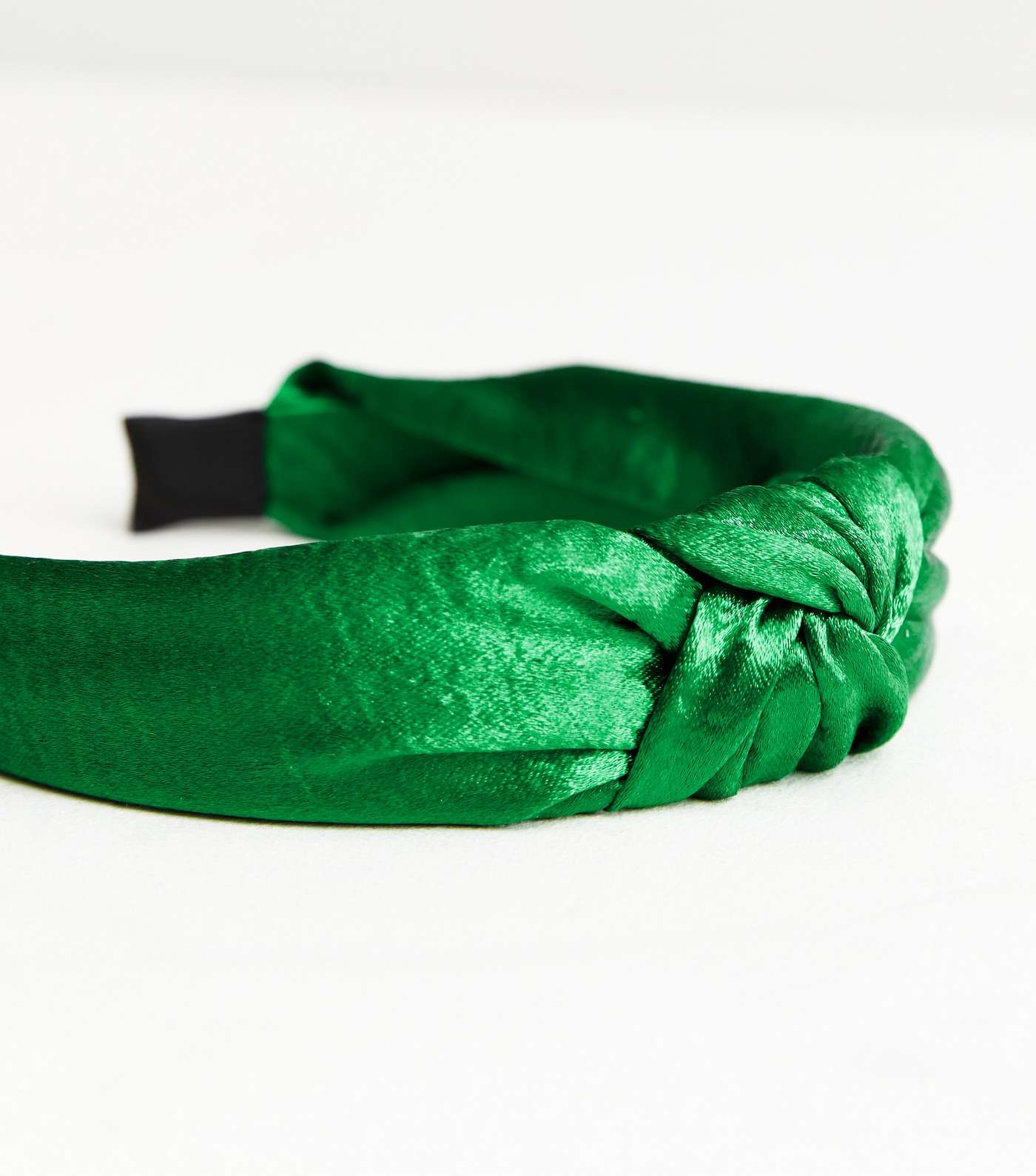 Green Satin Knot Headband Image 2