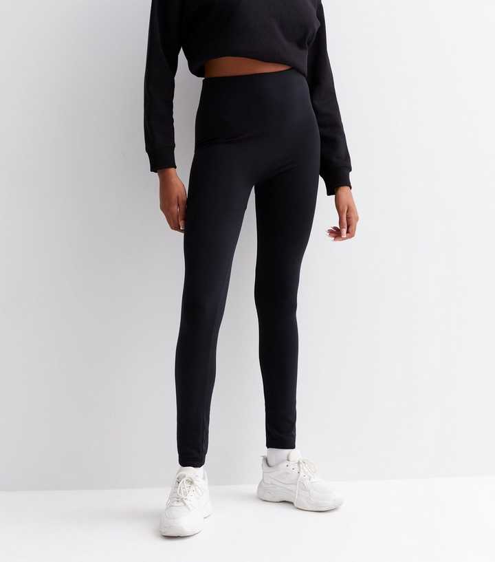 lined black leggings