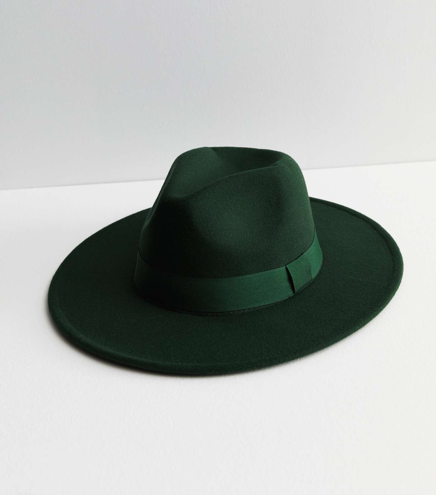 Dark Green Fedora Hat Image 2