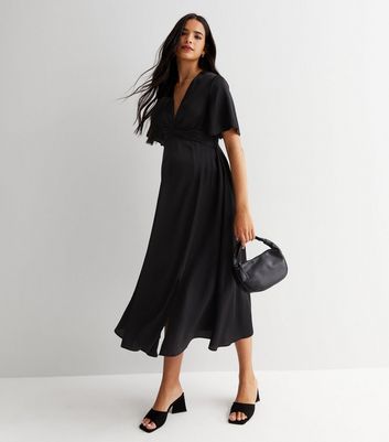 New look outlet black maternity dress