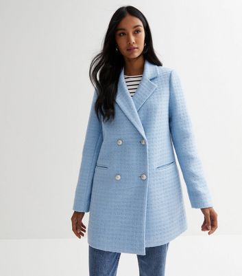 New look on sale pale blue coat