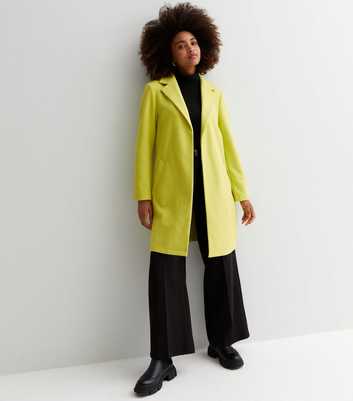 Yellow Unlined Long Formal Coat