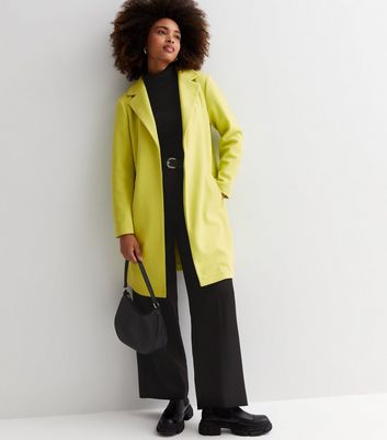 Yellow Unlined Long Formal Coat New Look