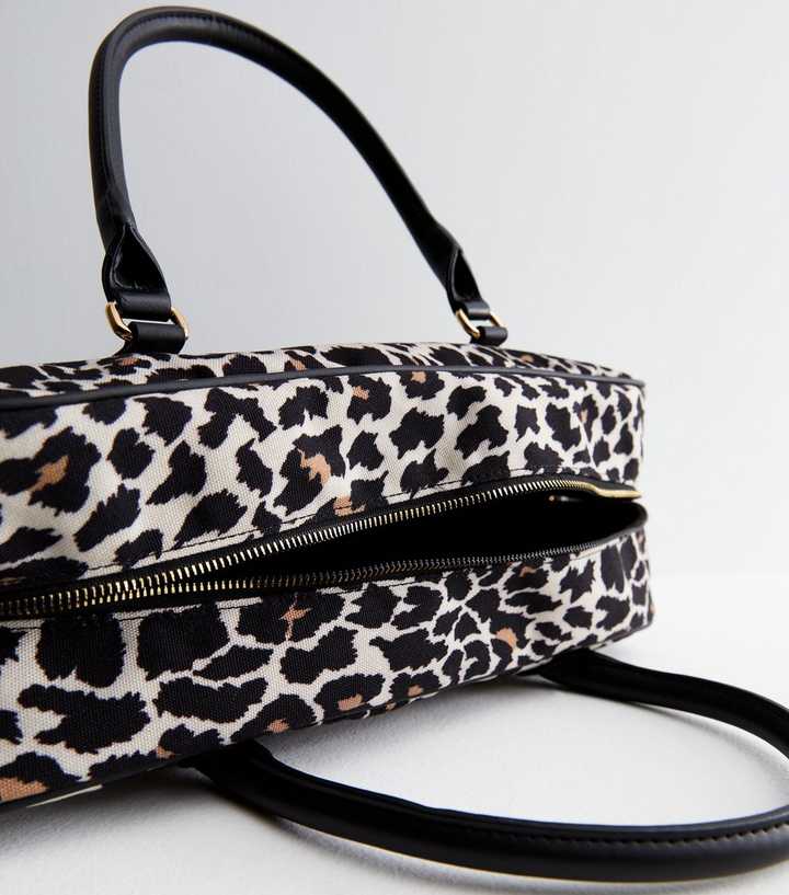 Black Leopard Print Weekend Bag