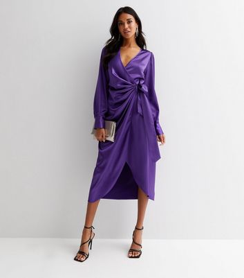 Silky clearance purple dress