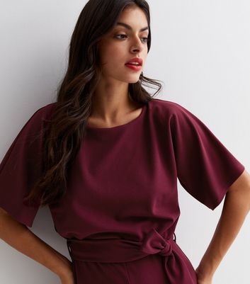 Express best sale burgundy jumpsuit