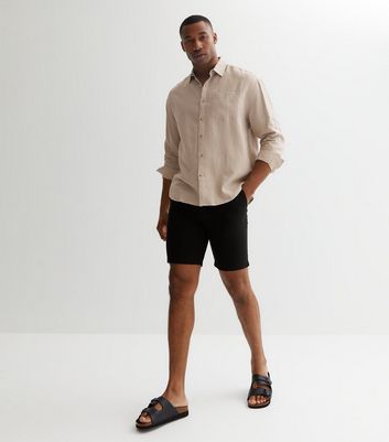 Long sleeve shirt hot sale with khaki shorts