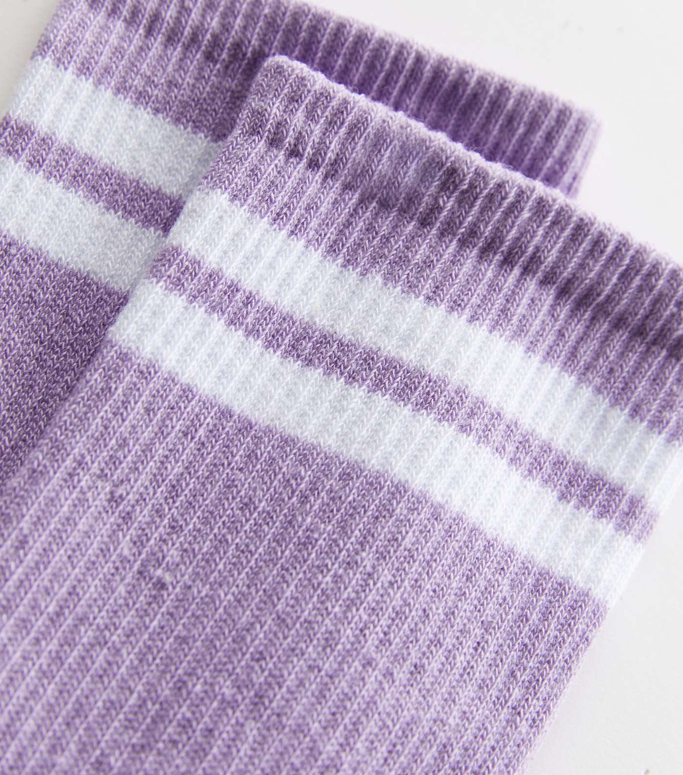 Lilac Stripe Tube Socks Image 2