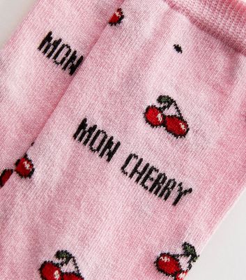 Pink Mon Cherry Socks New Look