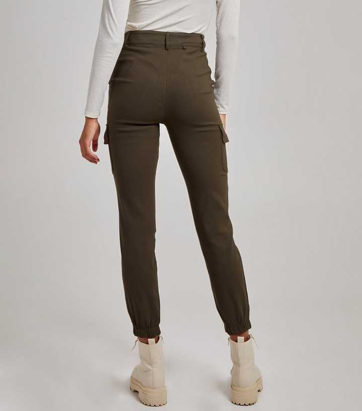 High Waisted Trousers Women Lady High Waisted Stretch Slim Pants
