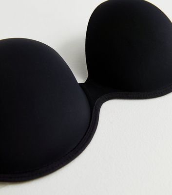 Perfection Beauty Black A Cup Wing Stick On Bra New Look