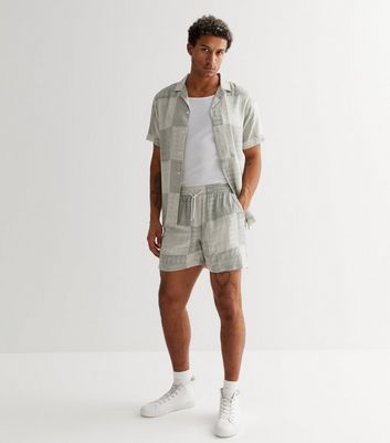 Light Grey Checkerboard Shorts