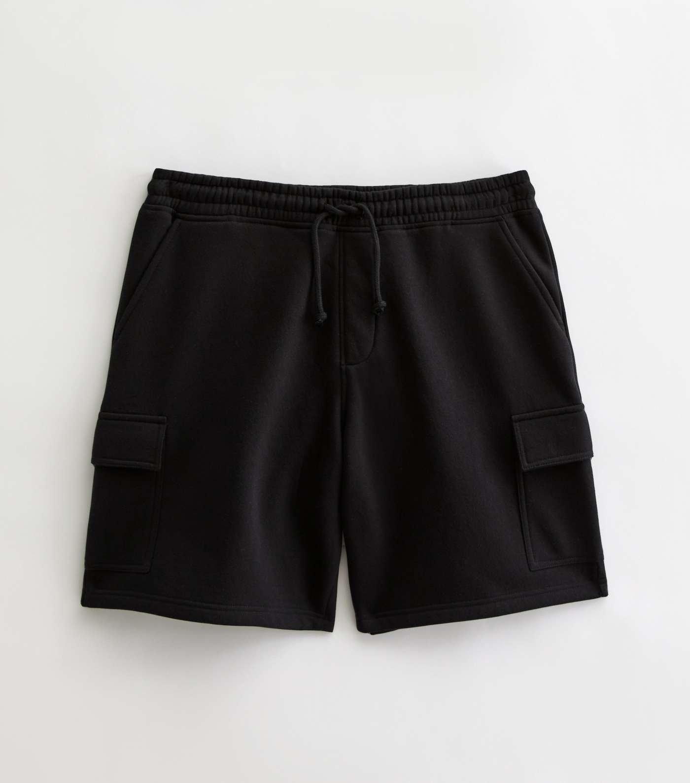 Black Jersey Cargo Shorts Image 5