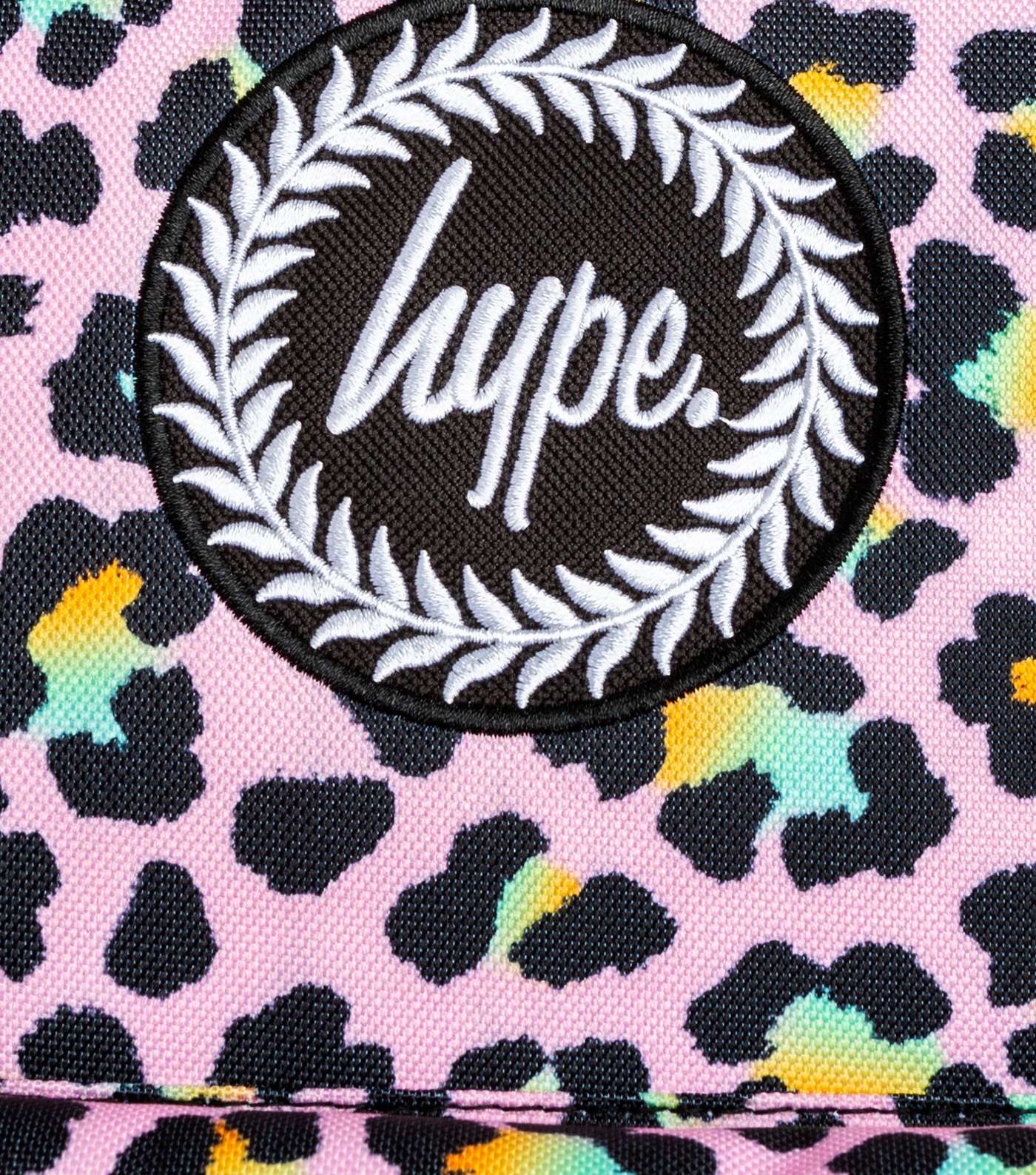 HYPE KIDS Pink Leopard Print Pom Pom Backpack Image 4