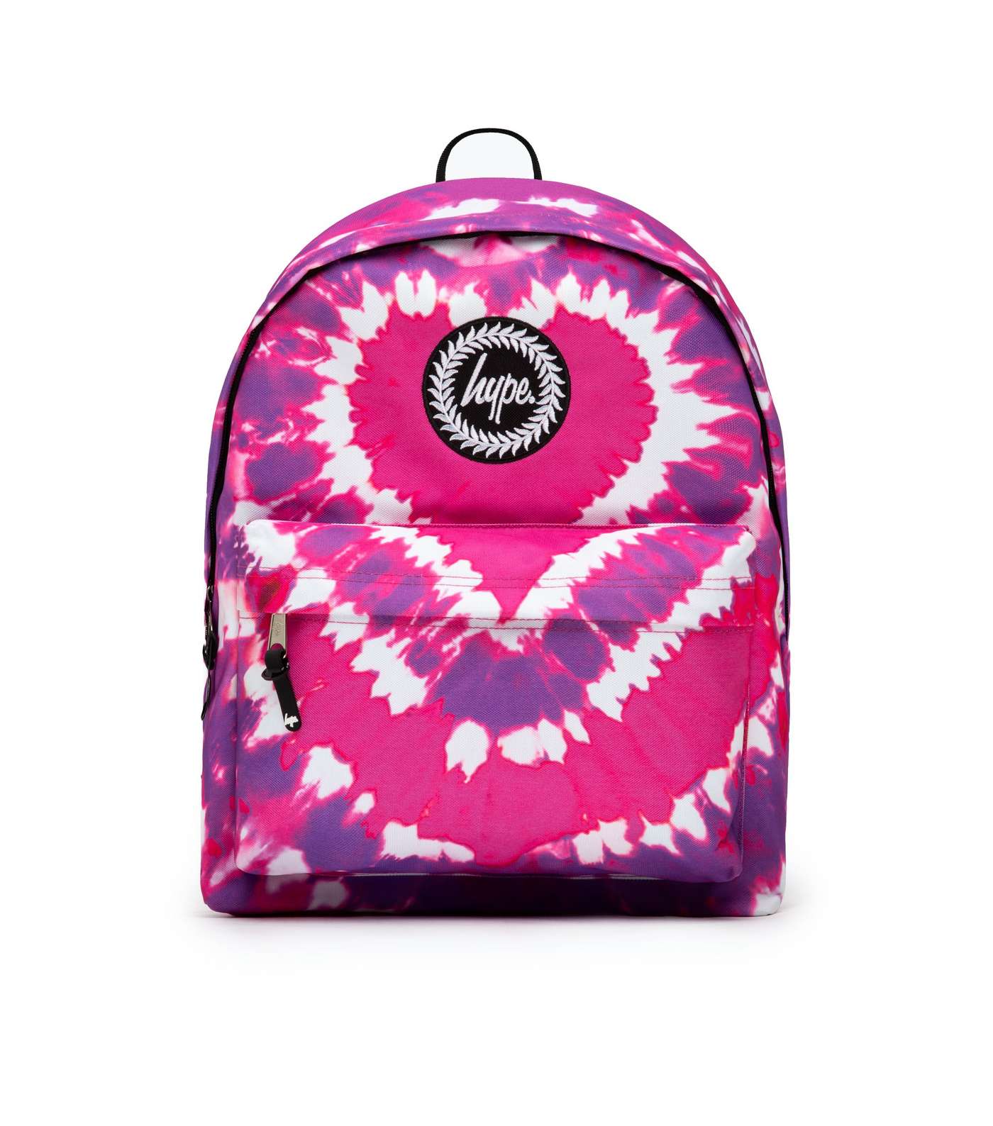 HYPE KIDS Pink Heart Tie Dye Pom Pom Backpack