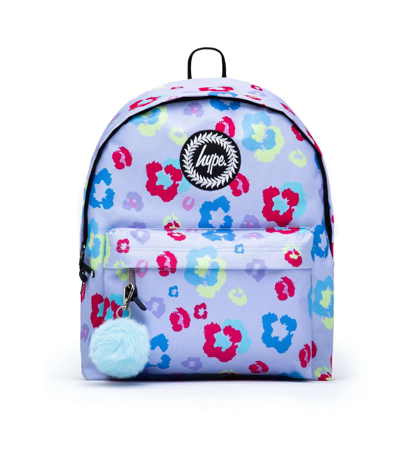 HYPE KIDS Lilac Leopard Print Pom Pom Backpack
