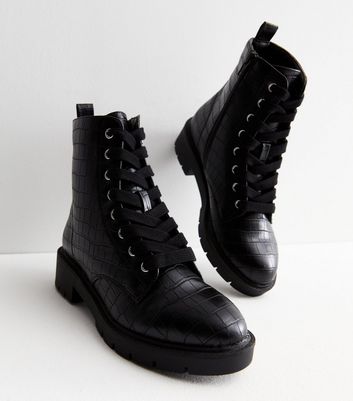 Lace up deals croc boots