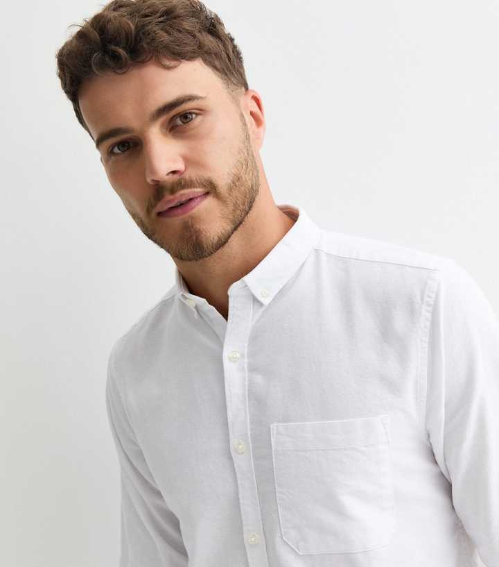 white long sleeve pocket tee