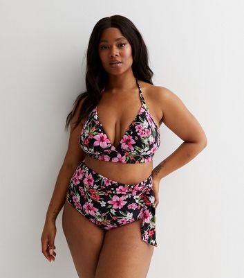 Plus size high hot sale cut bikini bottoms