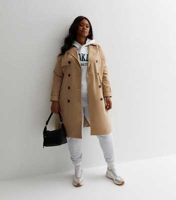 Curves Camel Belted Trench Coat