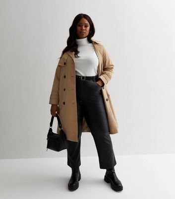 Curves Camel Belted Trench Coat | New Look