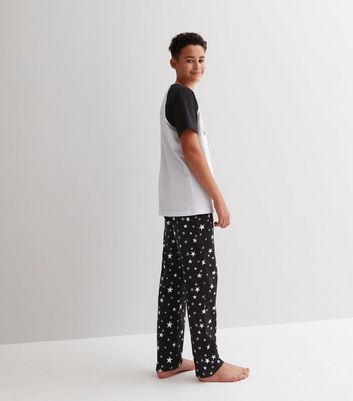 Boys black best sale pyjama bottoms