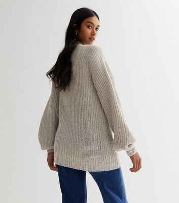 Grey balloon clearance sleeve sweater