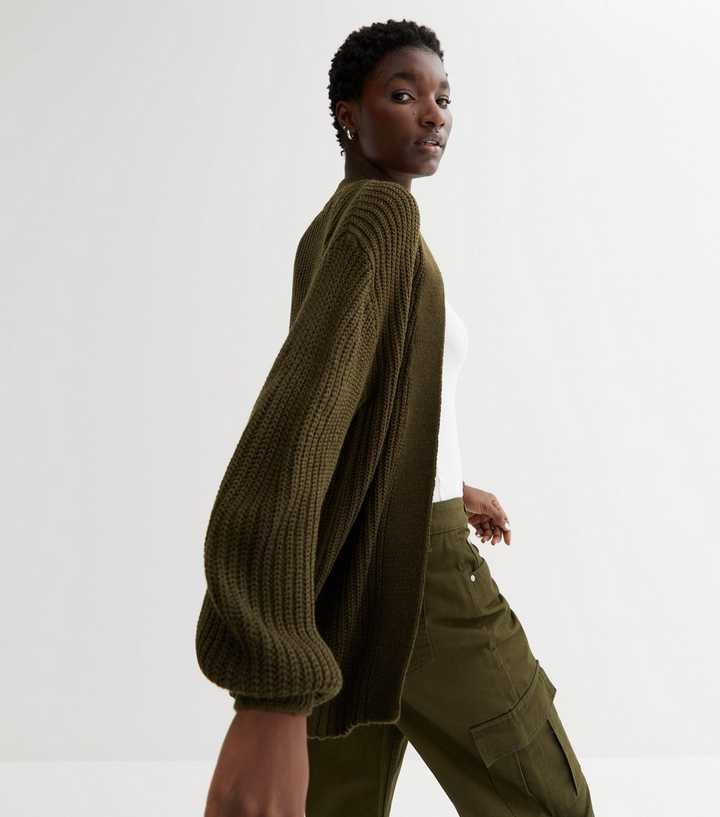 Womens Cardigans Balloon Sleeve Cardigan Long Balloon Sleeve