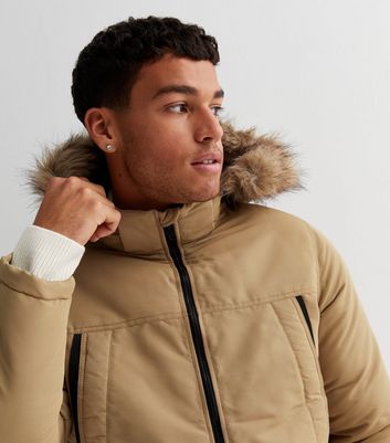 Jack & jones parka hotsell with faux fur hood