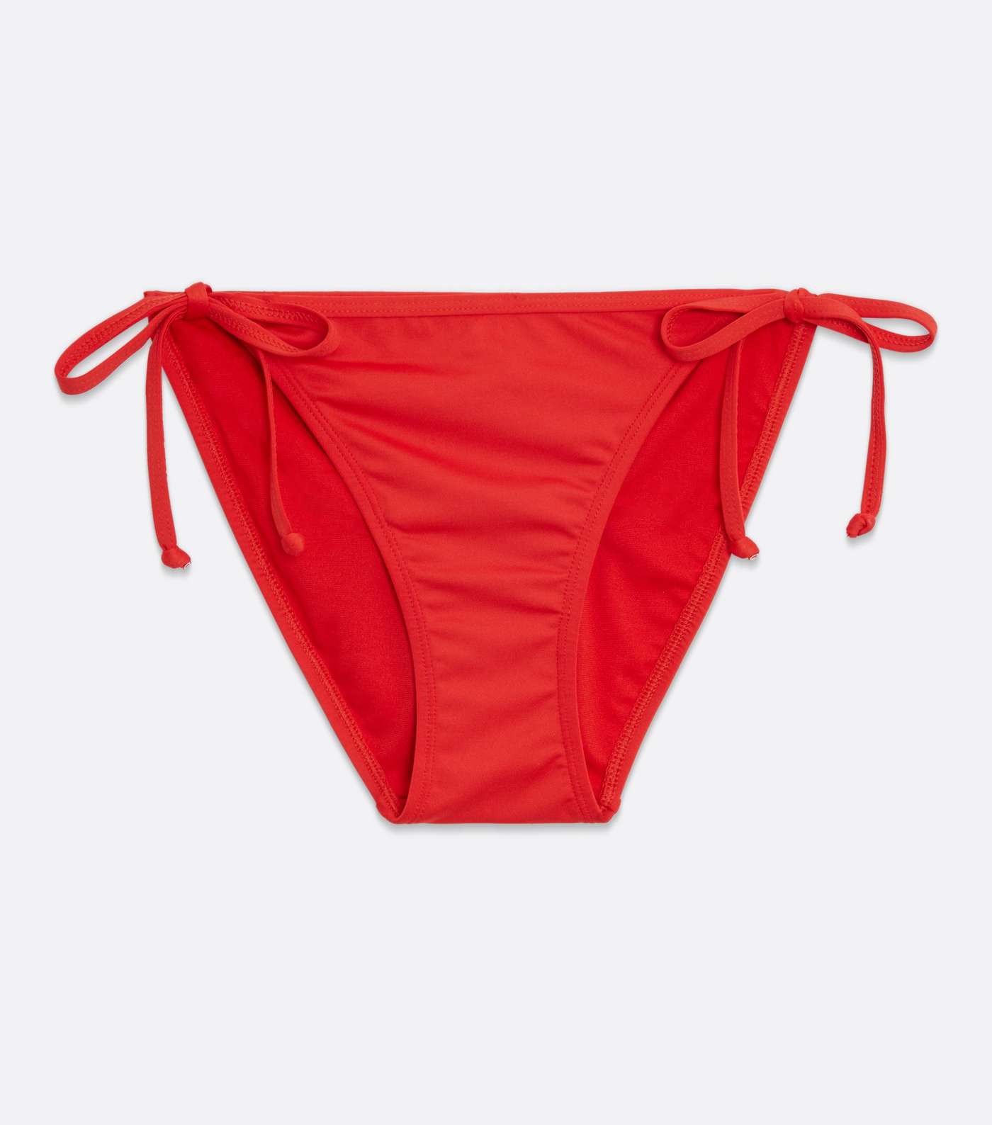Red Tie Side Bikini Bottoms Image 5