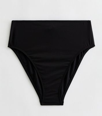 Black High Waist High Leg Bikini Bottoms New Look