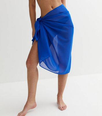 Blue hot sale sarong skirt