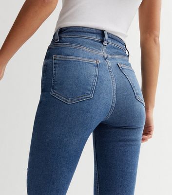 Ripped high rise super skinny ankle jeans online