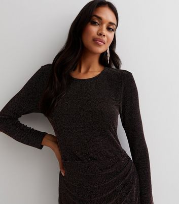 Ruched hotsell glitter dress