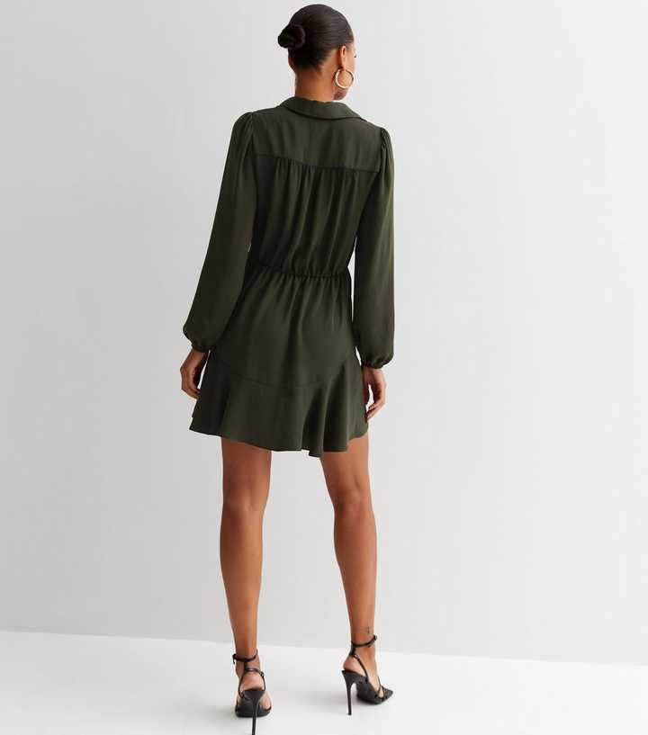 knee length dresses for ladies Tie Front Mini Dress  InTheStyle