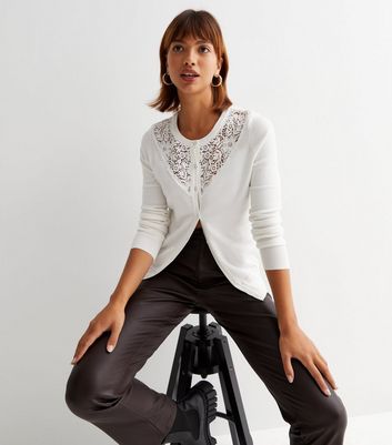 White lace 2025 cardigan new look