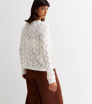 Sunshine Soul Cream Pointelle Cardigan 