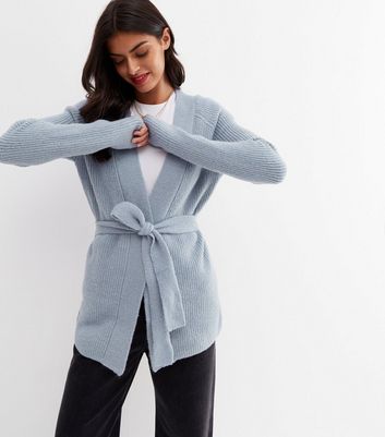 Long belted outlet sweater