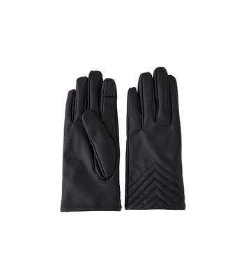 new look leather gloves