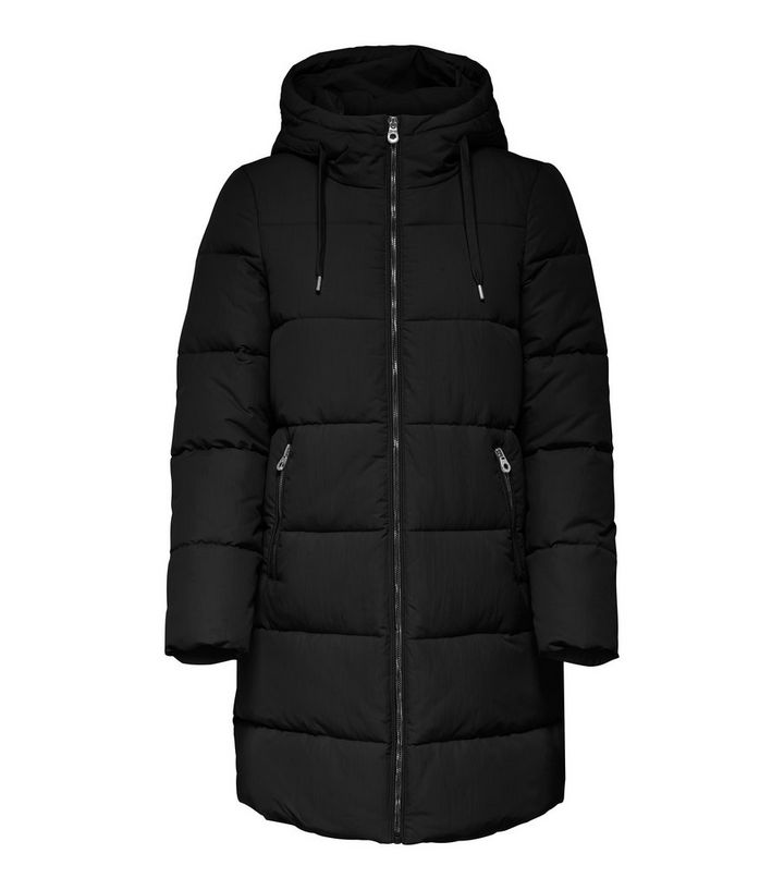 DKNY Downfilled Long Puffer Coat In Black Lyst