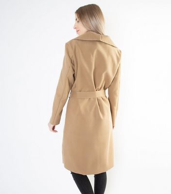 shawl belted coat