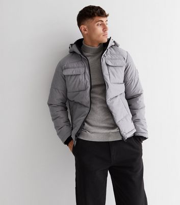 Mens puffer shop jacket new look