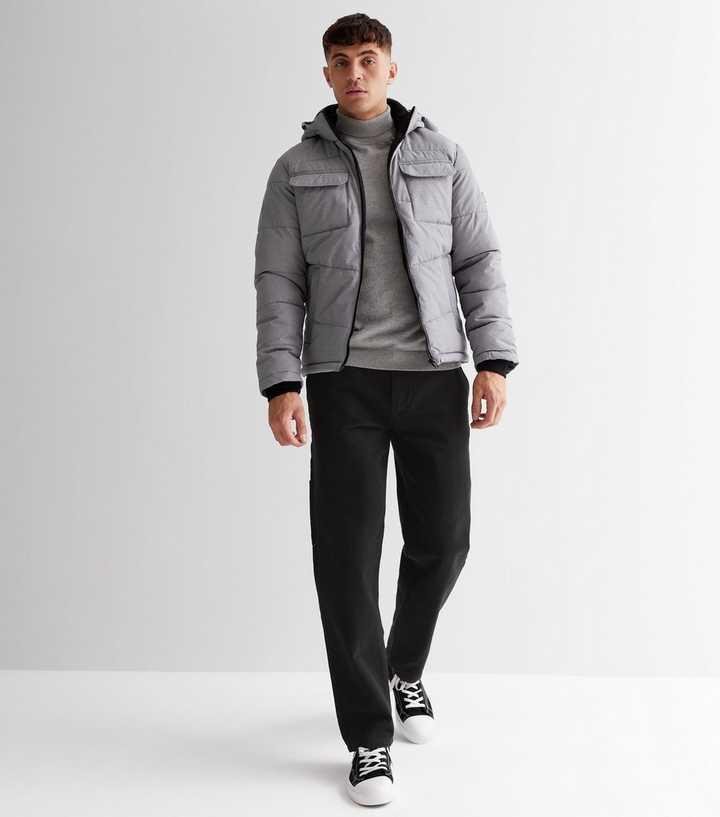 grey down jacket men's