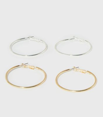 Gold and silver hoops hotsell